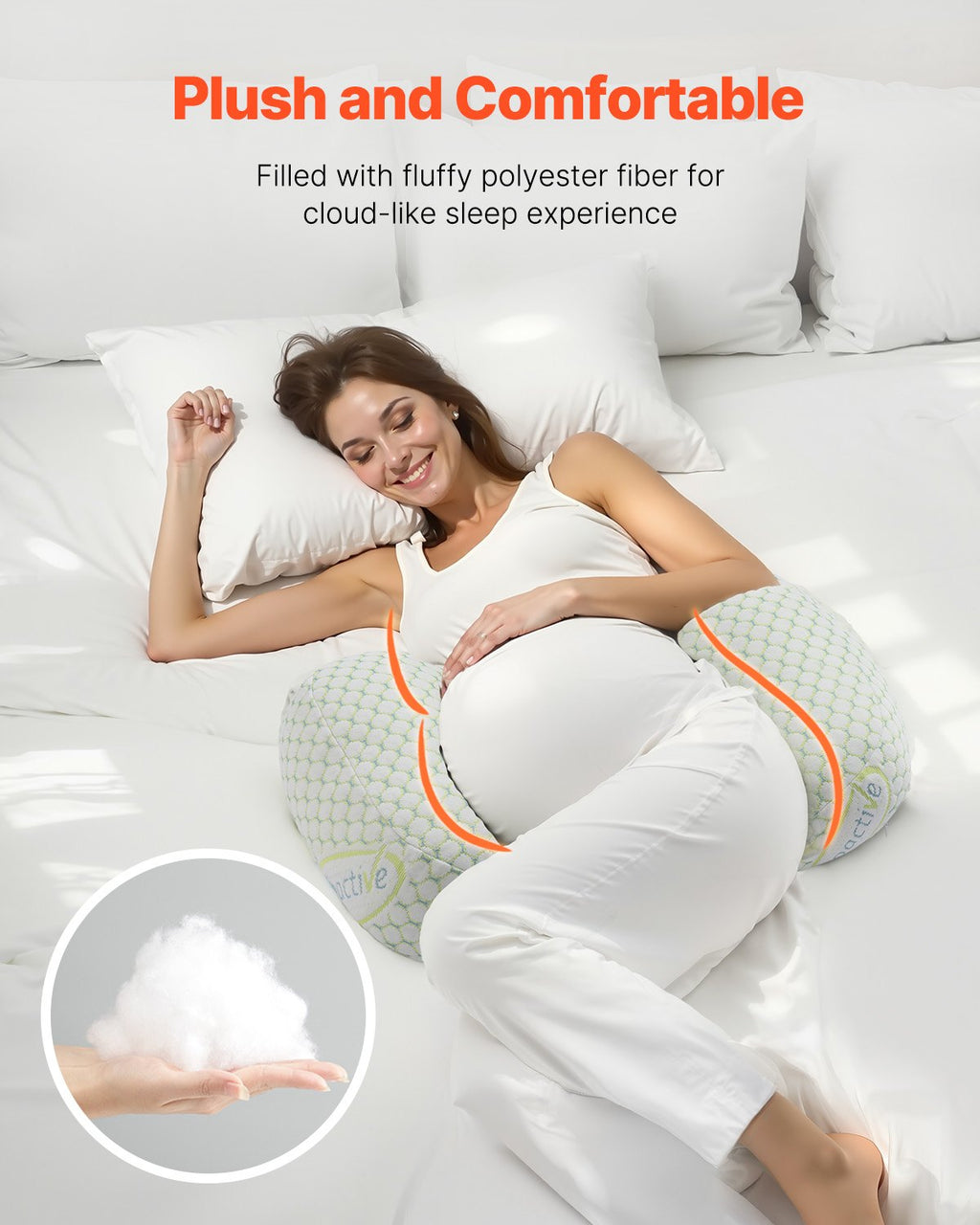 Comoda Almohada De Maternidad Ligera Y Portátil para Dormir Bien