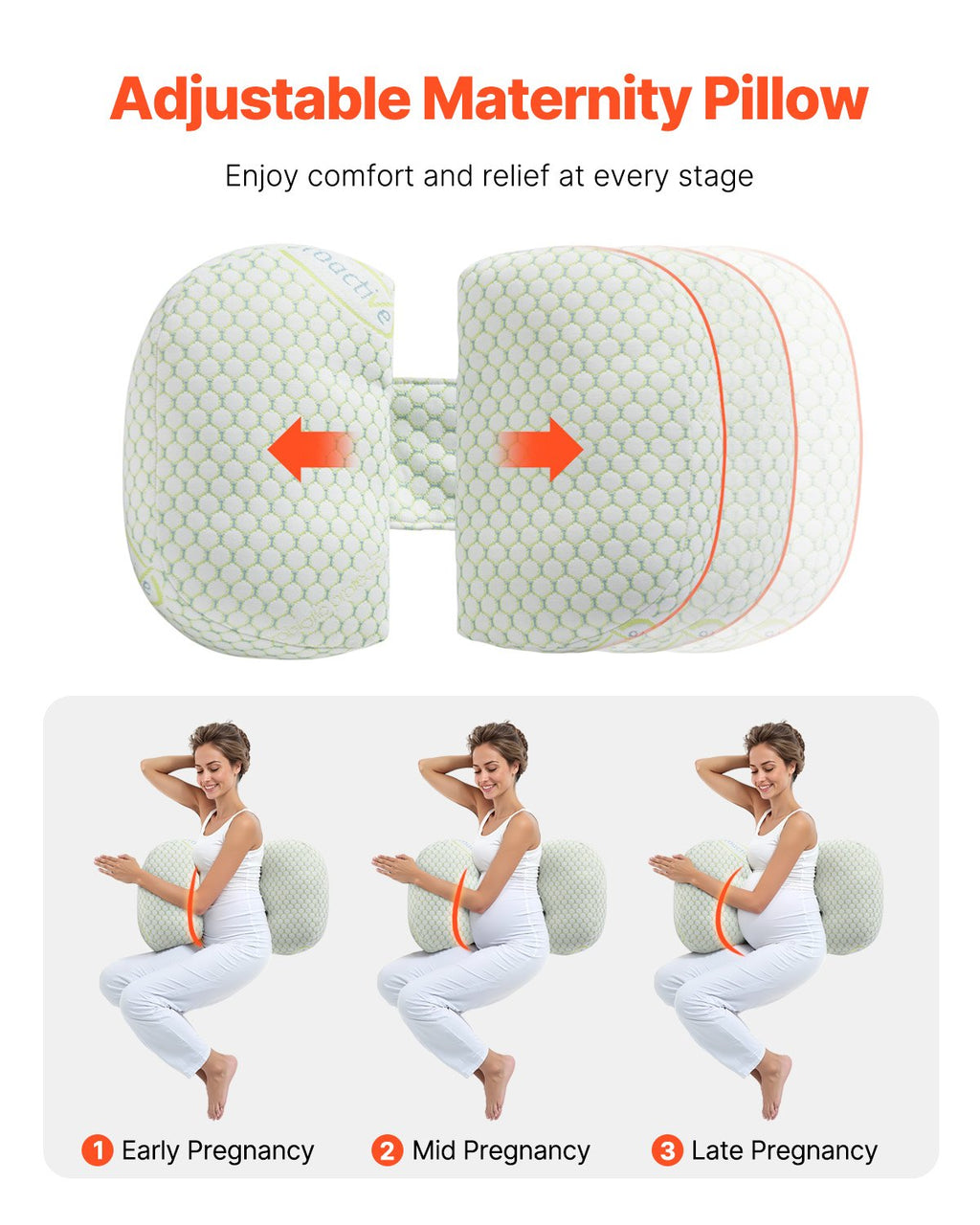 Comoda Almohada De Maternidad Ligera Y Portátil para Dormir Bien
